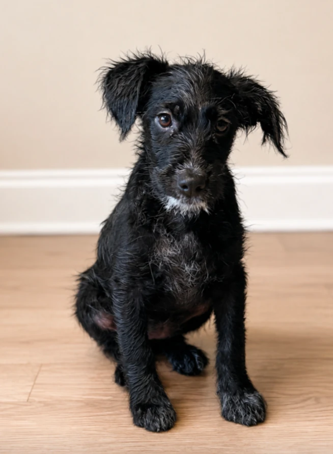 A baby medium-sized female Australian Cattle Dog / Blue Heeler dog named Sable for adoption in CHURCHVILLE, NY